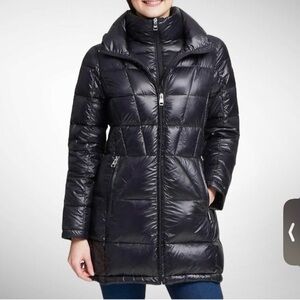 Andrew Marc Women's Glossy Black Puffer Jacket